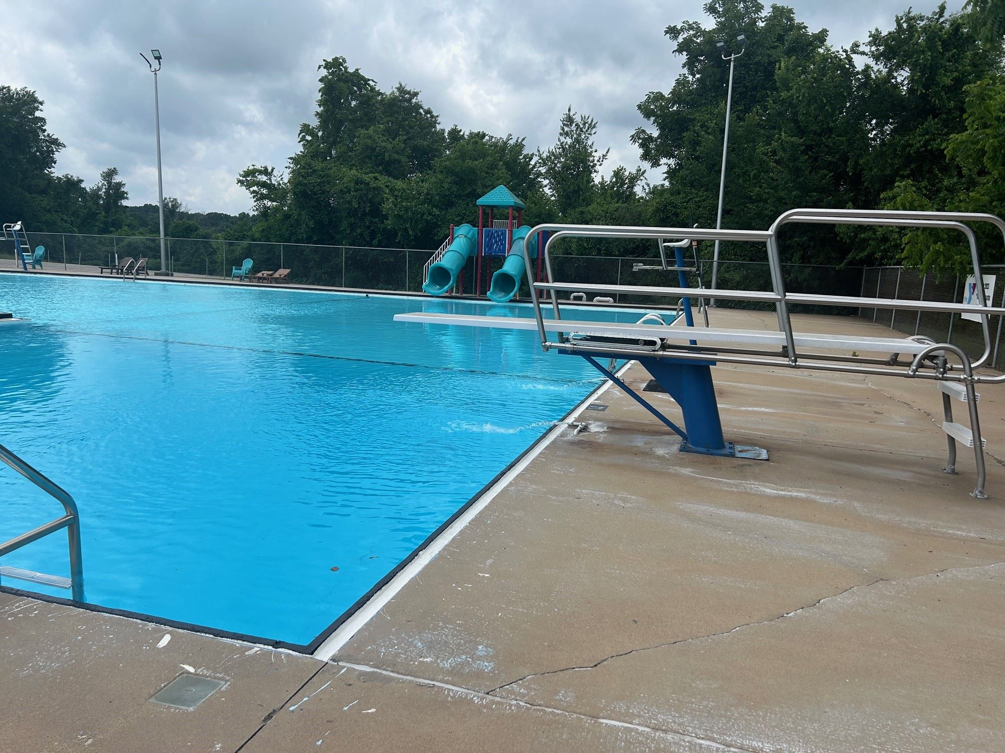 Municipal Pool Diving Board Area