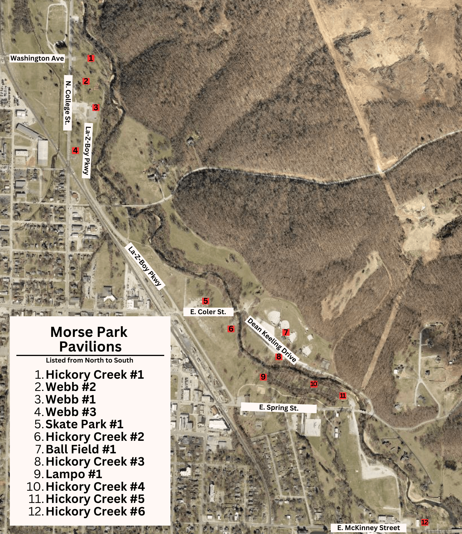 Morse Park Pavilion Map