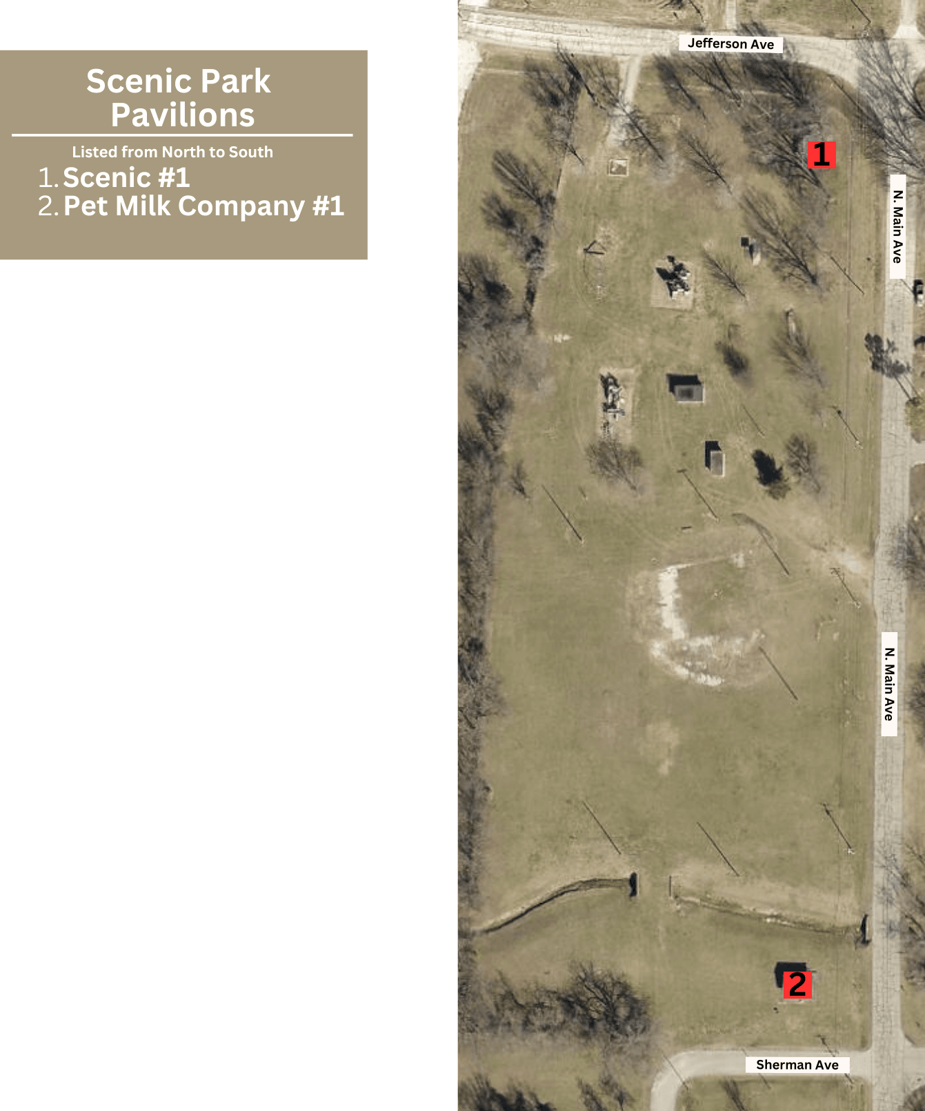 Scenic Park Pavilion Map